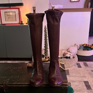 Frye Women's Knee-High Heeled Boots - Deep Brown